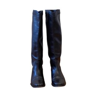 Frye Black Leather Riding Boots Women's 6.5B Tall Classic‎ Style